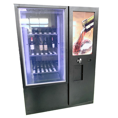 Roestvrije de Automaat Zwarte Staal van de Wijnautomaat Opleiding met Koelsysteem