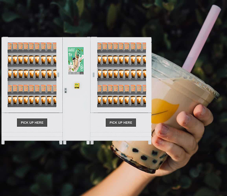 Milk Tea Lcd Koffie Vending Machine Met Betaling Self Service Kiosks Touch Screen