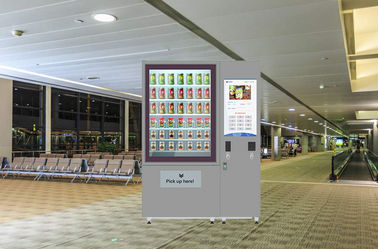 De Automaat van muntstukbill note credit card operated voor Snacksdranken met Grote Touch screen Reclamefunctie