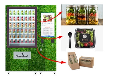 Touch screen Gekoelde SaladeAutomaat, de Gezonde Kast van de Voedselverkoop met Lift