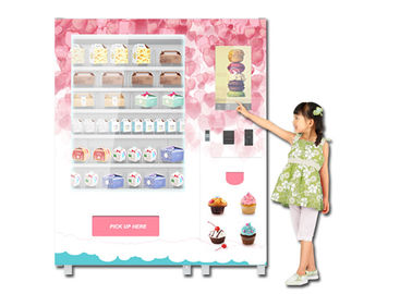 QR Codebetaling die Cupcake-de Automaat van de Broodsnack Met Liftsysteem adverteren