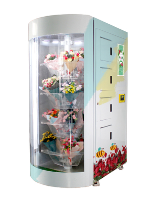 White Flower Vending Machine With Humidty And Temperature Control
