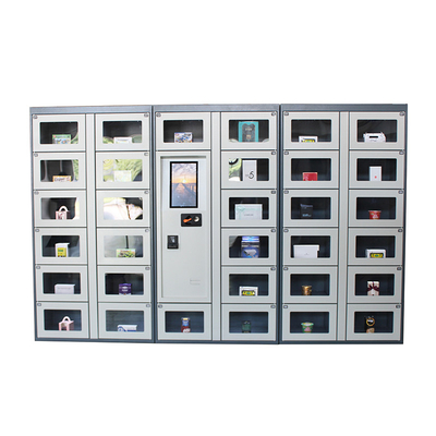 Cold Rolled Steel Locker Vending Machine With Advertising Function Transparent Doors