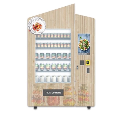 Fresh Food Healthy Salad Vending Machine With Touch Screen For Subway Station