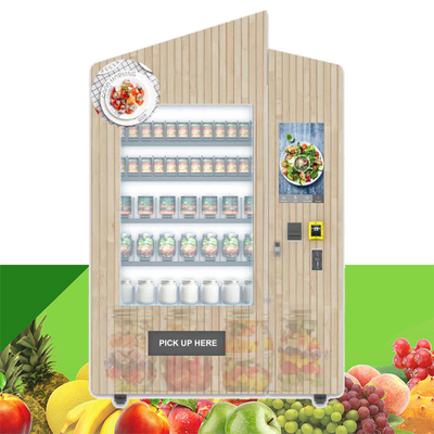 Fresh Fruit Salad Vending Machine Healthy Food With Elevator Lift System