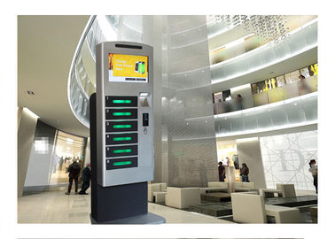 Commerciële oplaadpunten voor mobiele telefoons Kiosk, veilig oplaadstation voor mobiele telefoons 19 inch