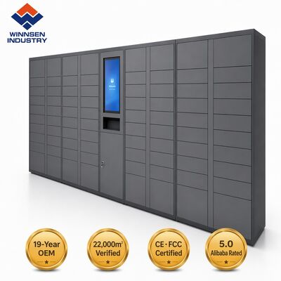 Kwaliteit Heavy Duty Smart Parcel Locker met Android-besturingssysteem en cloudgebaseerd afstandsbeheer voor fabrieksarbeiders fabriek