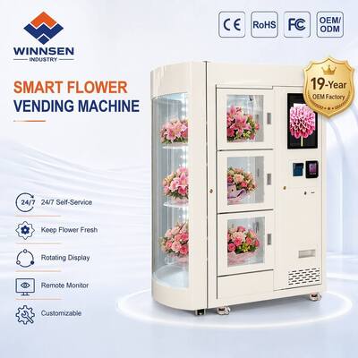 Kwaliteit 24/7 Gekoelde, ADA-conforme Verkoopautomaat voor Verse Bloemen met 22-inch Touchscreen fabriek