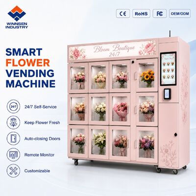 Kwaliteit 15.6 inch touchscreen verse bloemen verkoopmachine met koelsysteem en meerdere betalingsopties fabriek