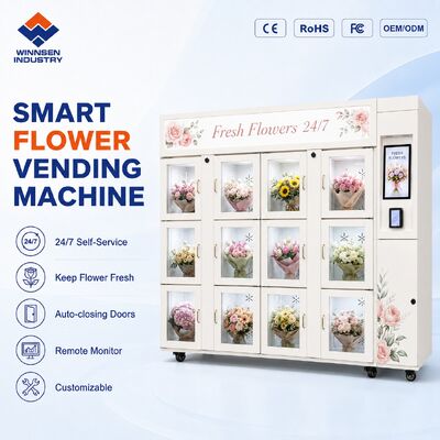 Kwaliteit Slimme bloemenverkoopmachine met 15,6 inch touchscreen en meerdere betalingsopties fabriek