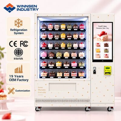 Kwaliteit Winnsen No Drop Elevator Delivery Cake Vending Machine Protects Soft Bread fabriek