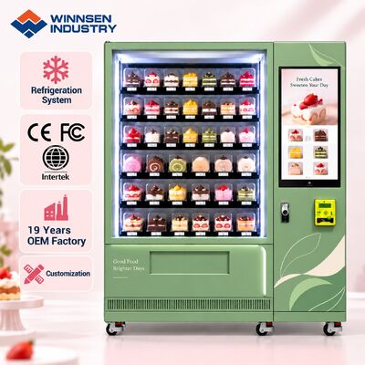 Kwaliteit Winnsen Refrigerated Bakery Cake Vending Machine CE FCC Certified OEM ODM Custom Logo Design fabriek