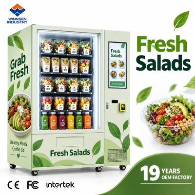 Kwaliteit Winnsen Salad Vending Machine met Smart Lift Geen Druppel Zacht Levering fabriek