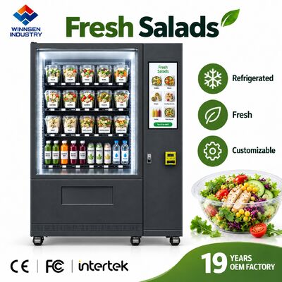 Kwaliteit Winnsen verkoopautomaat voor gekoelde salade voor fitnesscentrum fabriek