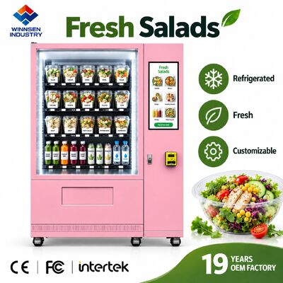 Kwaliteit Winnsen Slimme Saladeautomaat voor Supermarkt Food Court Verse Snelle Maaltijd fabriek