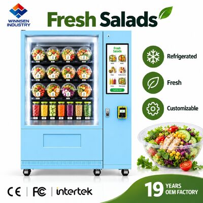 Kwaliteit Winnsen Cold Salad Vending Machine Vers gezonde schalen voor ziekenhuiscafetaria fabriek