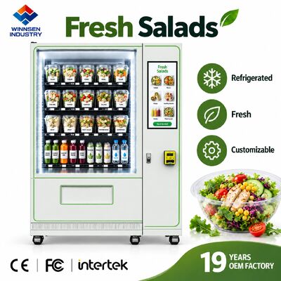 Kwaliteit Winnsen Custom OEM ODM Salade Vending Machine Wit Zwart Kleur Logo Ontwerp Opties fabriek