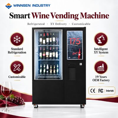 Kwaliteit Winnsen Refrigerated Wine Vending Machine Commercial Smart Self Service Retail fabriek
