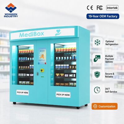 Kwaliteit Winnsen Dubbele Apotheek Verkoopautomaat Grote Capaciteit Medicijnkiosk voor Ziekenhuisapotheek fabriek