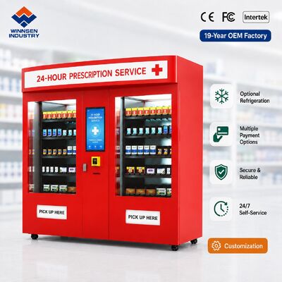 Kwaliteit Winnsen Campus Pharmacy Vending Machine 24H Medicine Dispenser voor School Health Center fabriek