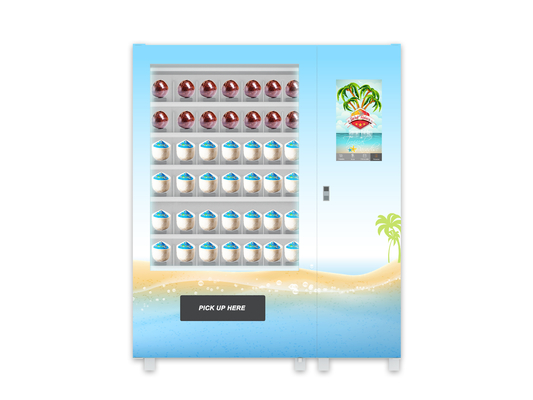 Automaat van de het Muntstuk de Verse Kokosnoot van het touch screenwater