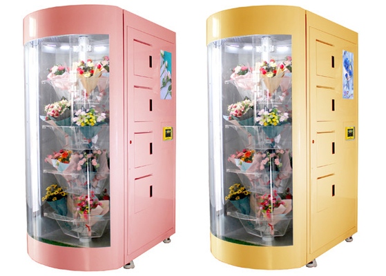 High-End BloemAutomaat om Boeketten met Transparant Glasvenster en het Koelen Systeem Slimme Verkoop Te verkopen